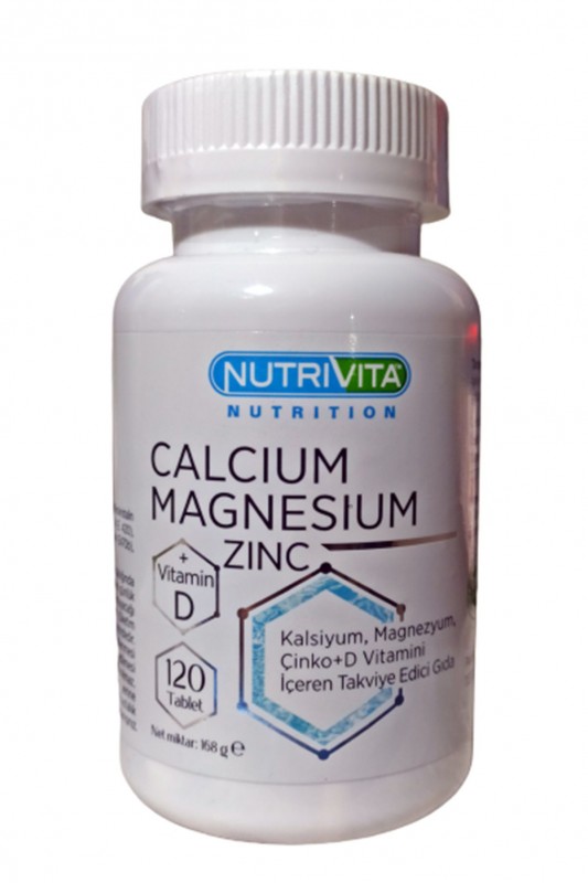 Nutrivita Nutrition Calcium Mağnesium Zinc Vitamin D 3 120 Tablet