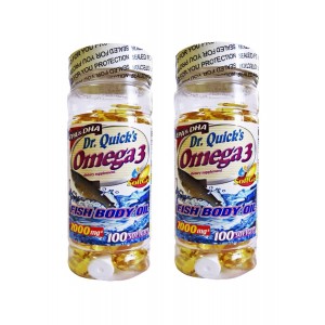 Dr Quicks Omega 3 Fish Oil 2000 mg 100 Softgels 2 Adet
