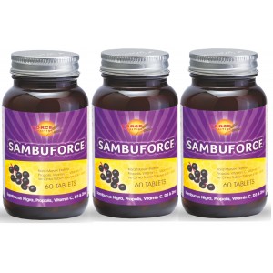 Force Nutrition Sambuforce Kara Mürver Propolis Vitamin C 60 Tablet 3 Adet