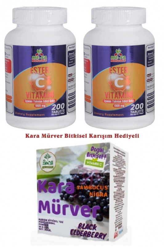 Mefa Naturals Ester C Vitamini Kuşburnu Zencefil 1000 Mg 200 Tablet