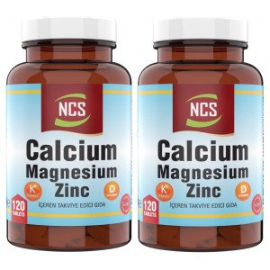Ncs Calcium Magnesium Çinko D&K (Kalsiyum Magnezyum Çinko) 120 Tablet 2 Adet