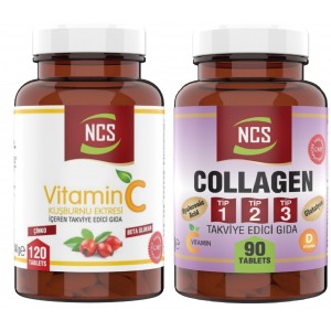 Ncs Hidrolize Collagen Tip 1-2-3 Glutatyon Vitamin D E 90 Tablet Vitamin C 1000 MG 120 Tablet 